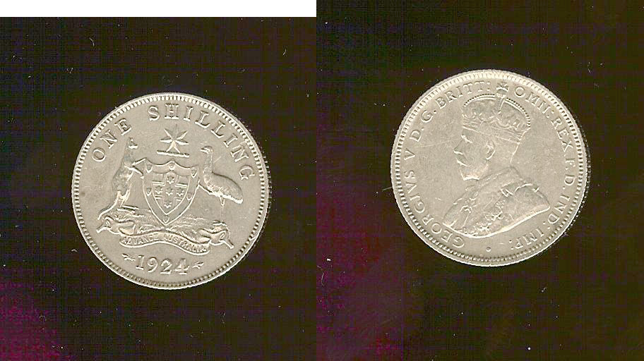 AUSTRALIE 1 Shilling Georges V 1924 TTB à TTB+